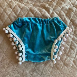 Turquoise Pom shorties 18-24m